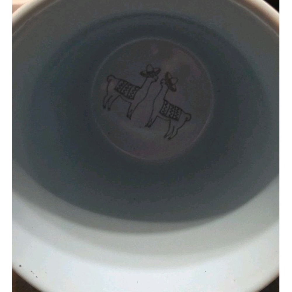 Como Se Llama? Mug – Novelty – Blue Interior 2 Llamas – Double Sided – 16 OZ - Picture 3 of 4